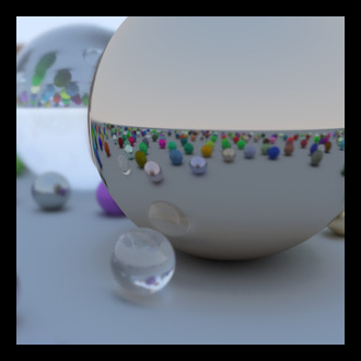 Randomly scattered spheres